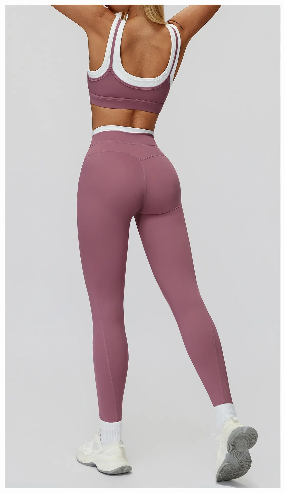 WutongActive Women's Ribbed High-Waist Activewear Set | Vest, Bra, Shorts & Pants