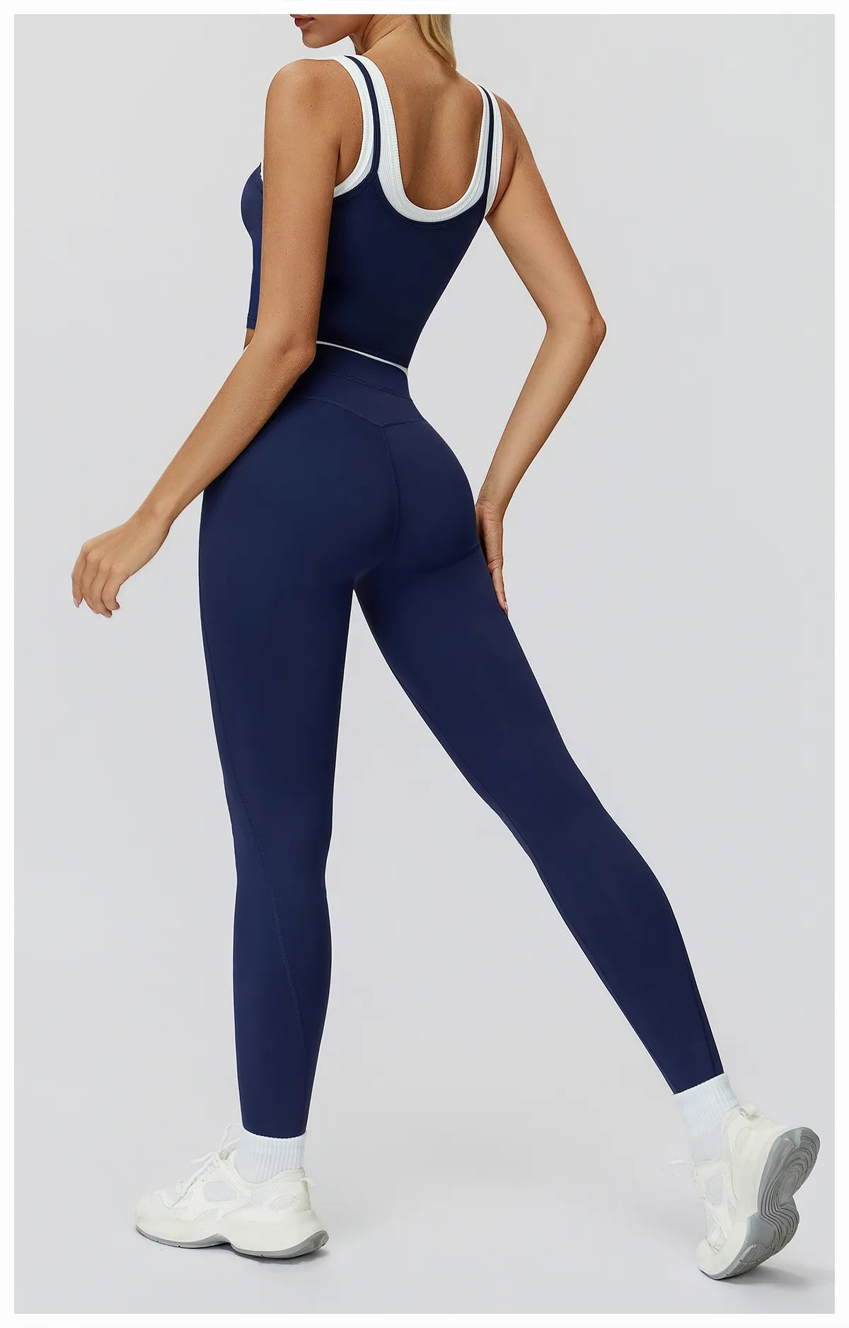 WutongActive Women's Ribbed High-Waist Activewear Set | Vest, Bra, Shorts & Pants