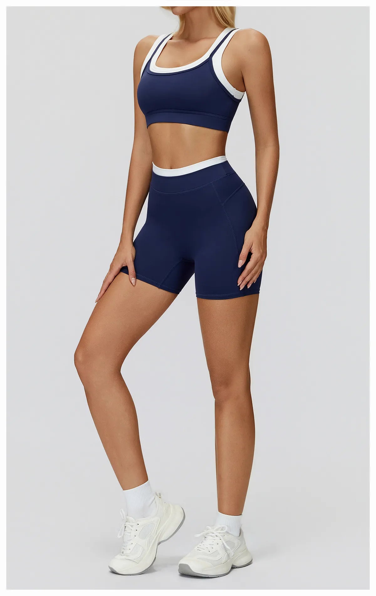 WutongActive Women's Ribbed High-Waist Activewear Set | Vest, Bra, Shorts & Pants