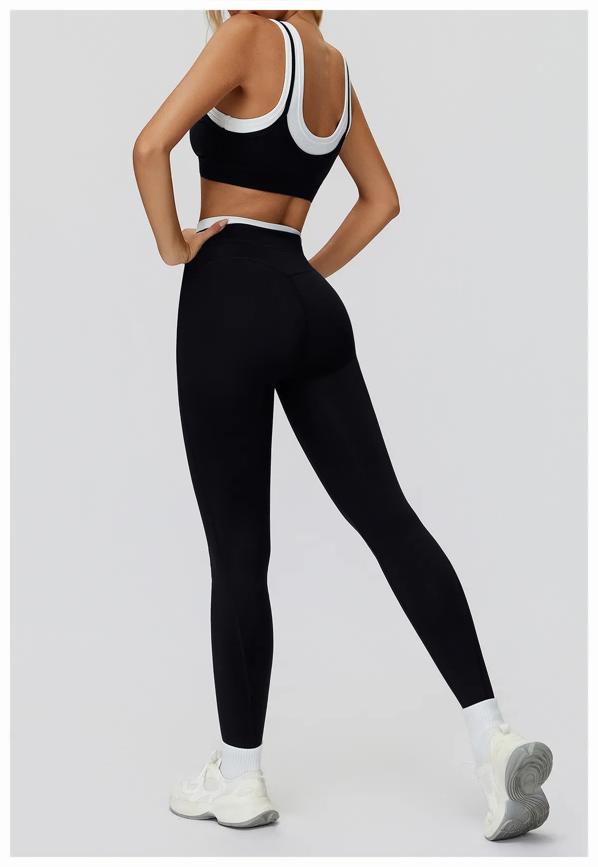 WutongActive Women's Ribbed High-Waist Activewear Set | Vest, Bra, Shorts & Pants