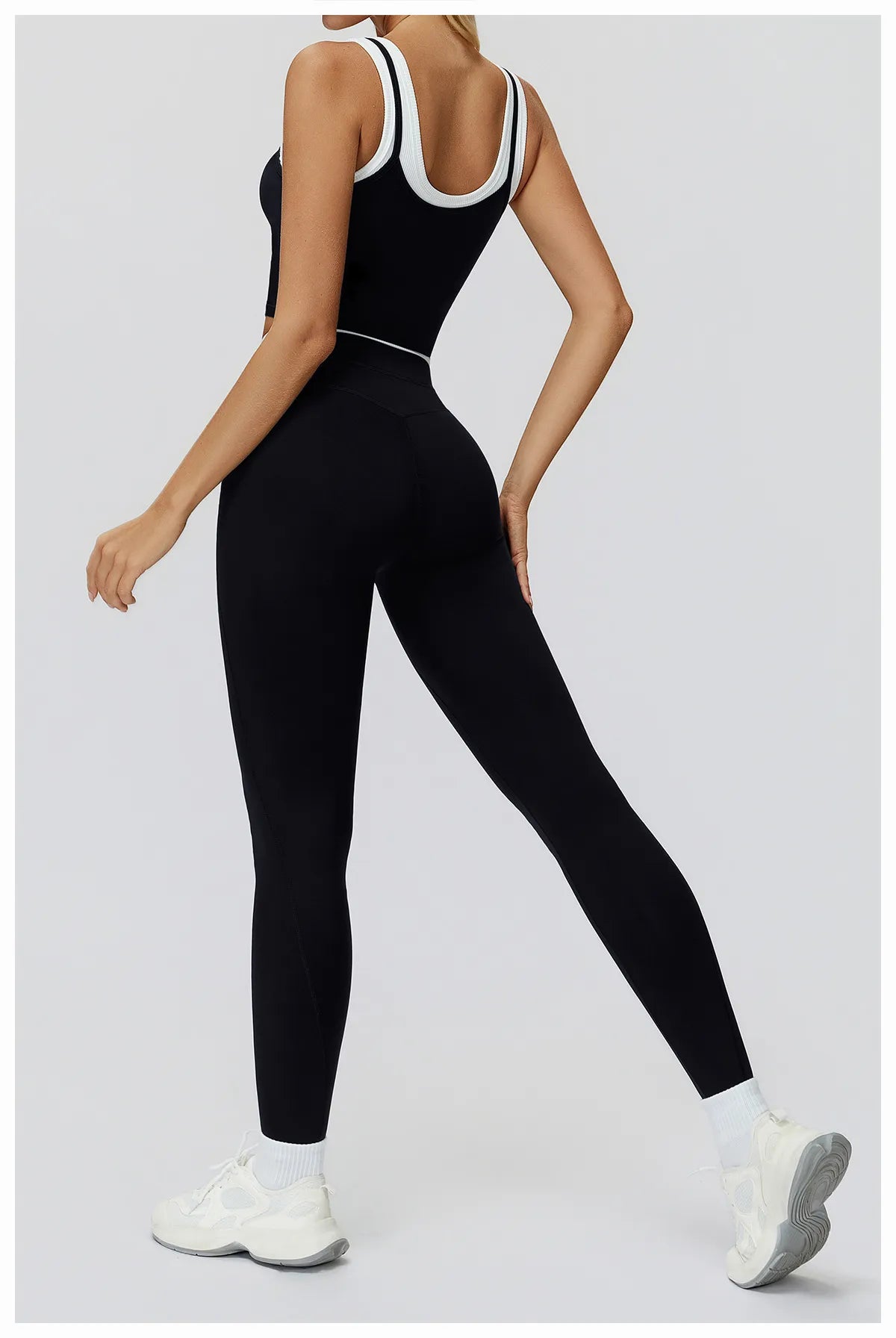 WutongActive Women's Ribbed High-Waist Activewear Set | Vest, Bra, Shorts & Pants
