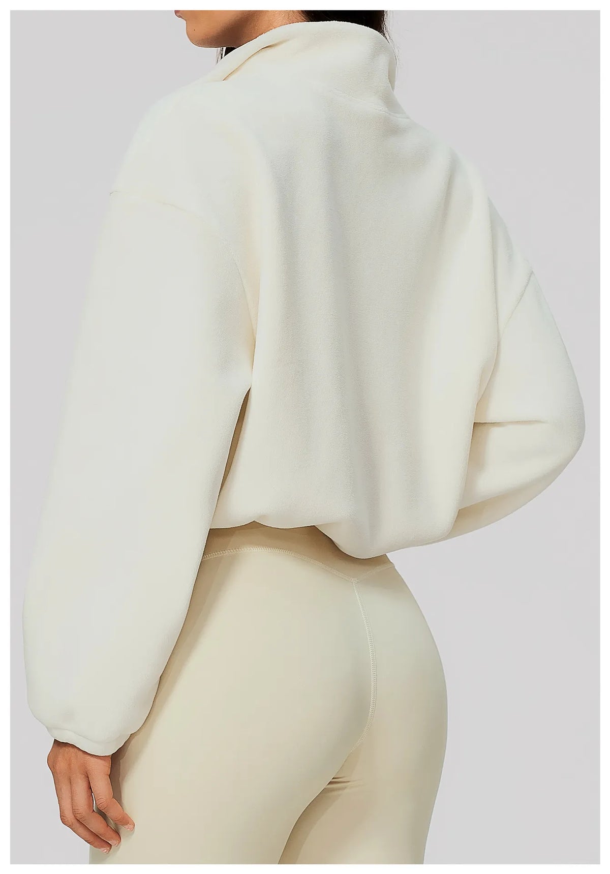 WutongActive Half-Zip Polar Fleece Workout Sweatshirt - Cinch Waist | Gym Wear Supplier