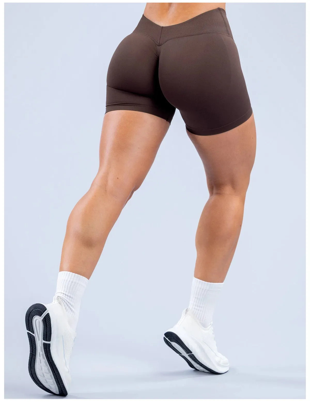 WutongActive Seamless V-Back Yoga Shorts - High Waist Ribbed Booty Shorts | Gym Wear Supplier