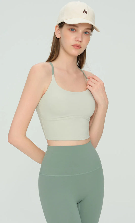 Women's Sports Bra Thin Strap High Impact Yoga Bra