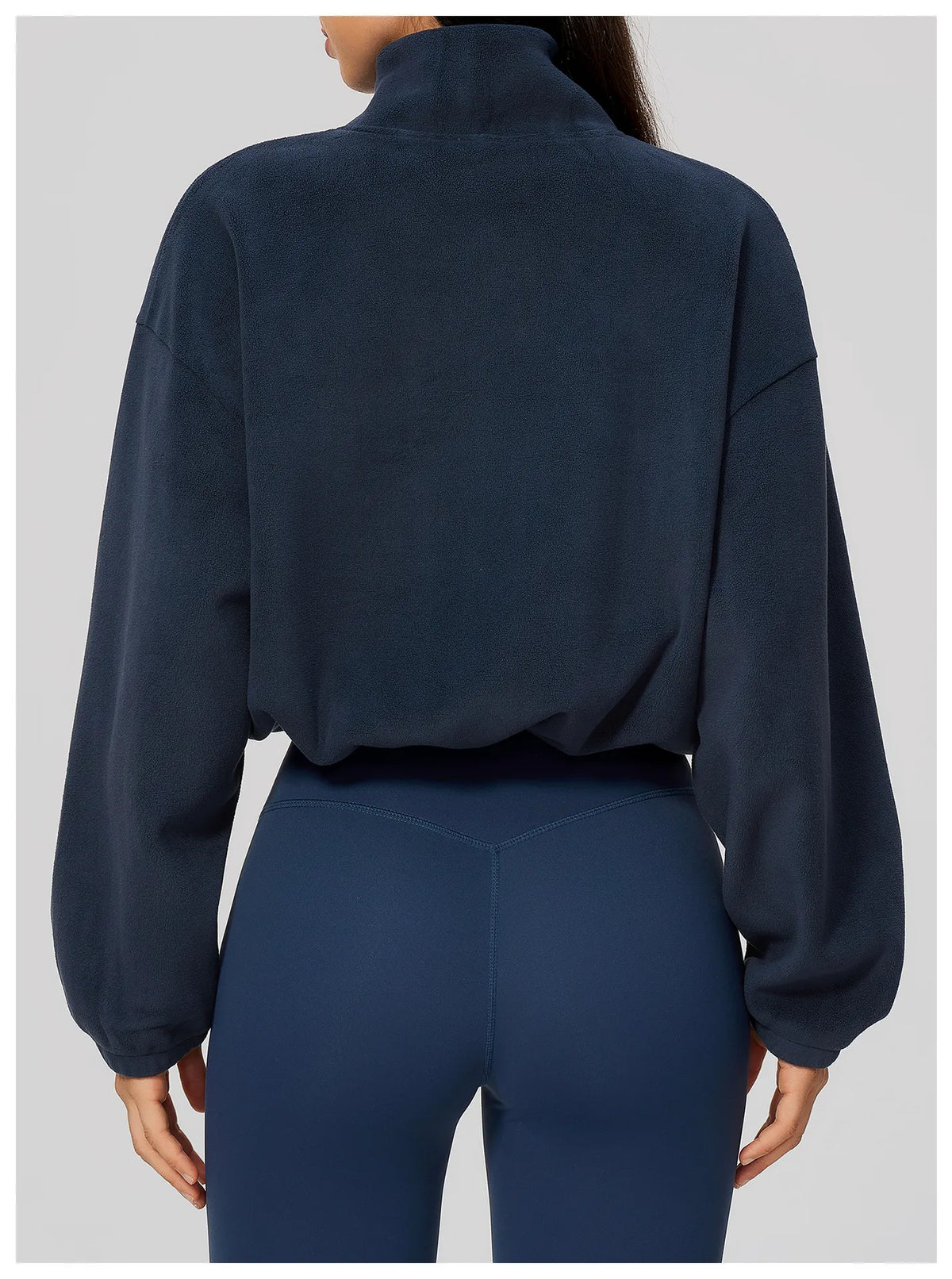 WutongActive Half-Zip Polar Fleece Workout Sweatshirt - Cinch Waist | Gym Wear Supplier