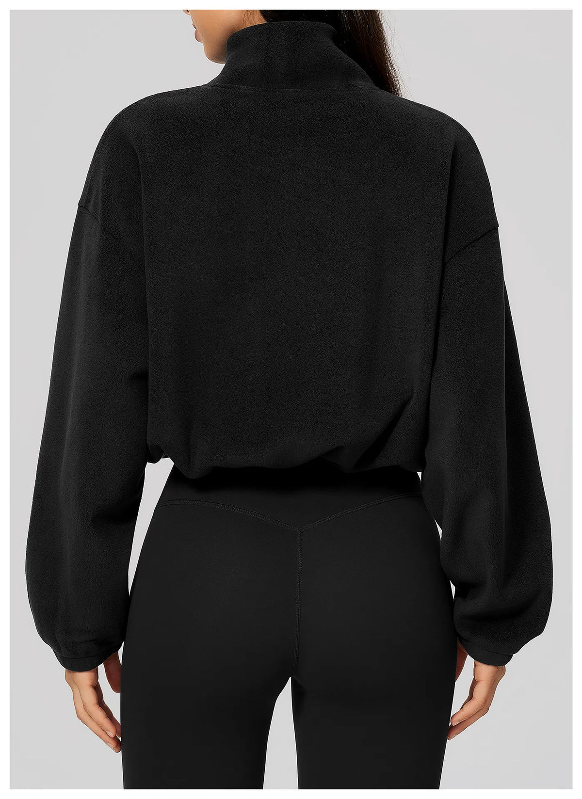 WutongActive Half-Zip Polar Fleece Workout Sweatshirt - Cinch Waist | Gym Wear Supplier