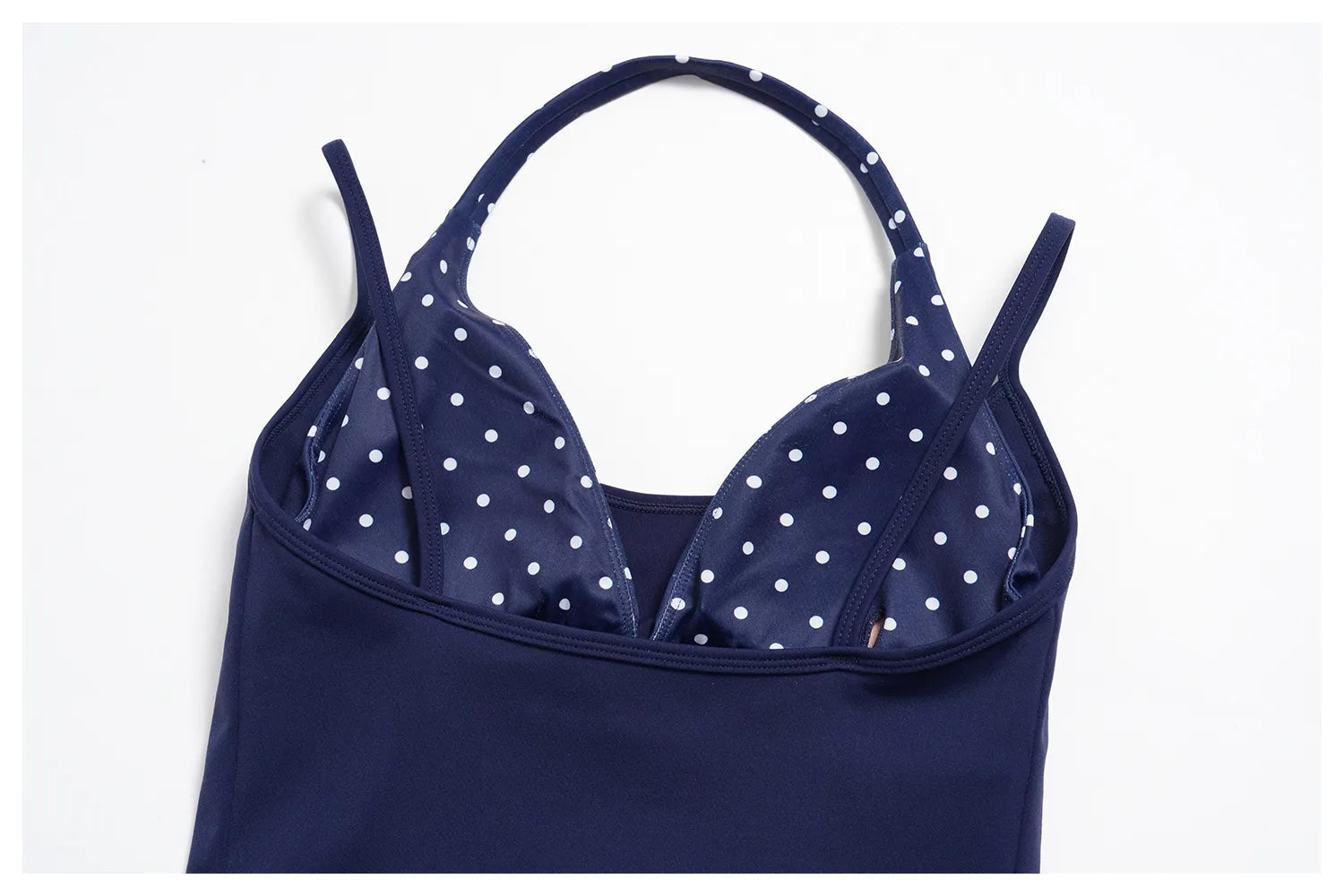 WutongActive Women's Retro Polka Dot 2-in-1 Gym Set | Open-Back Vest & Fold-Over Leggings