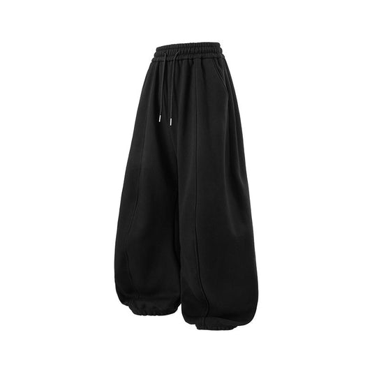 American Sporty Wide - Leg Fleece - Lined Casual Joggers - WutongActive