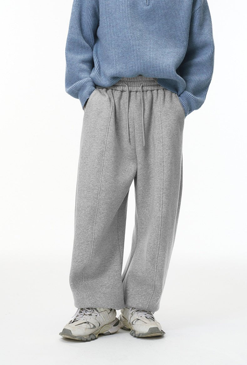 American Sporty Wide - Leg Fleece - Lined Casual Joggers - WutongActive
