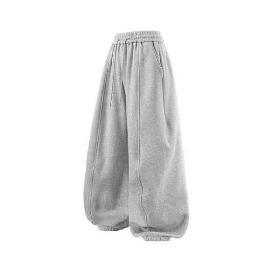 American Sporty Wide - Leg Fleece - Lined Casual Joggers - WutongActive