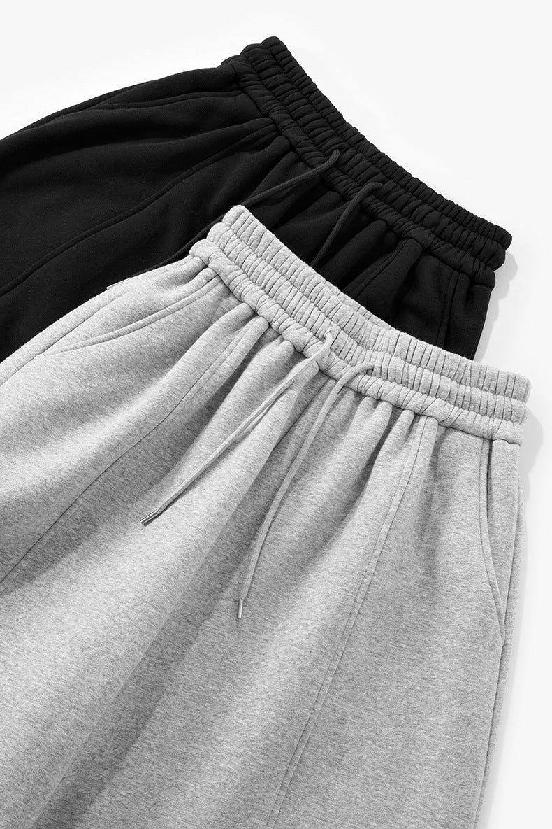American Sporty Wide - Leg Fleece - Lined Casual Joggers - WutongActive