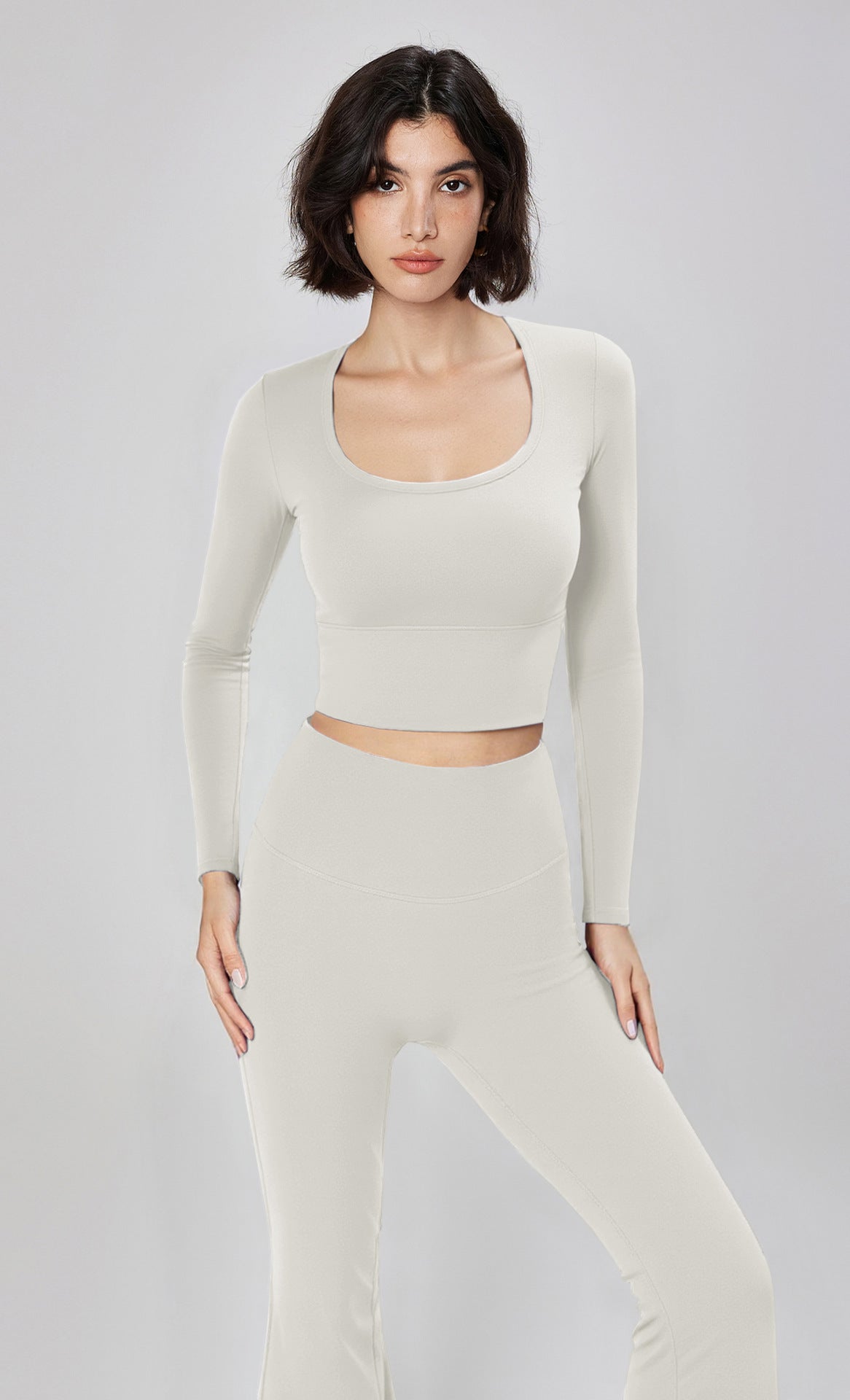 Butter - Soft Long Sleeve Yoga Top - Second Skin Feel with Built - in Support - WutongActive