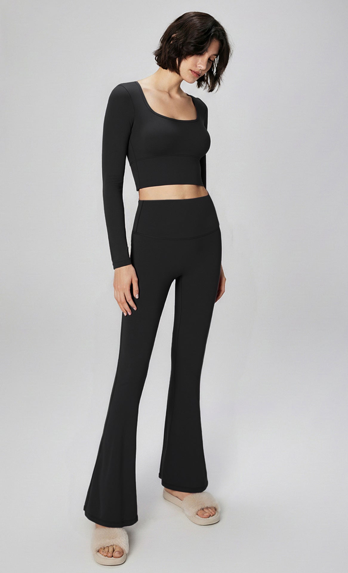 Butter - Soft Long Sleeve Yoga Top - Second Skin Feel with Built - in Support - WutongActive