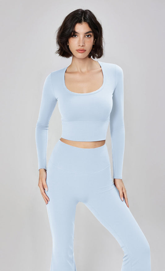 Butter - Soft Long Sleeve Yoga Top - Second Skin Feel with Built - in Support - WutongActive