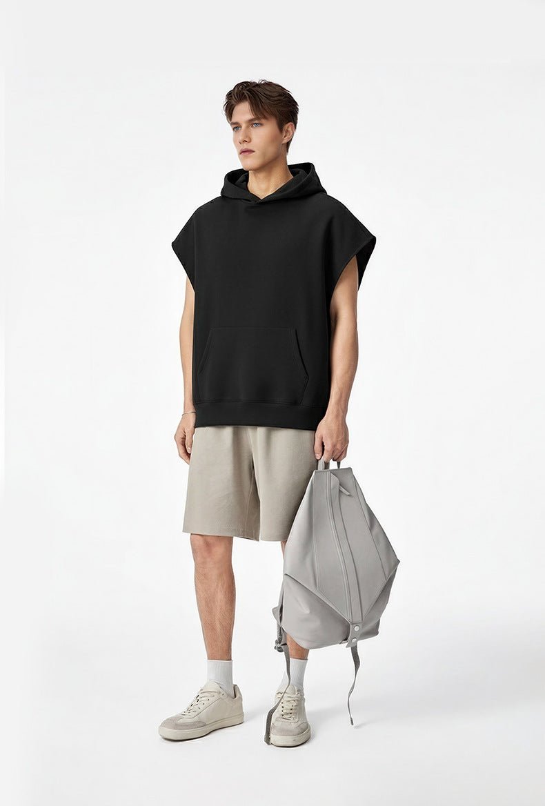 European & American Heavyweight Vest (Sleeveless Hooded Vest) - WutongActive