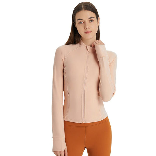 Fall Naked - Feel Yoga Jacket - Slim - Fit Cropped with Zipper Pockets - WutongActive