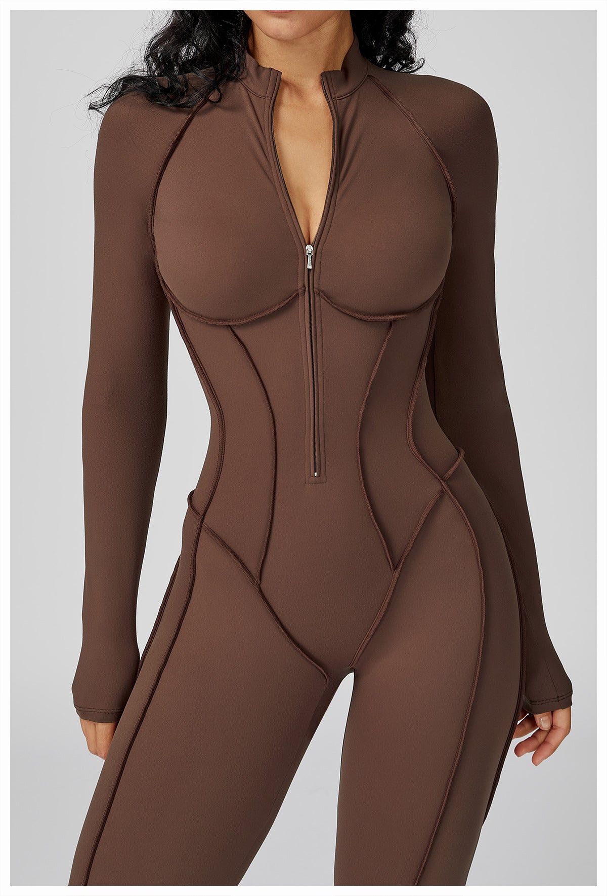 Half Zip Onesie Gym Wear for Women High Intensity Yoga Outfit - WutongActive