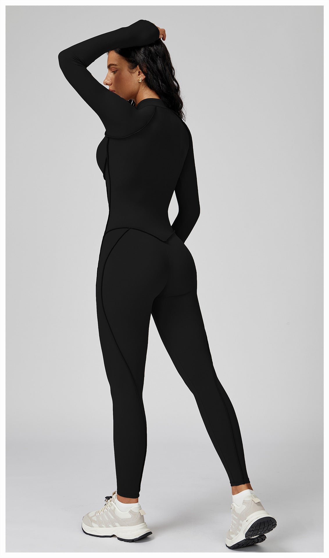 Half Zip Onesie Gym Wear for Women High Intensity Yoga Outfit - WutongActive