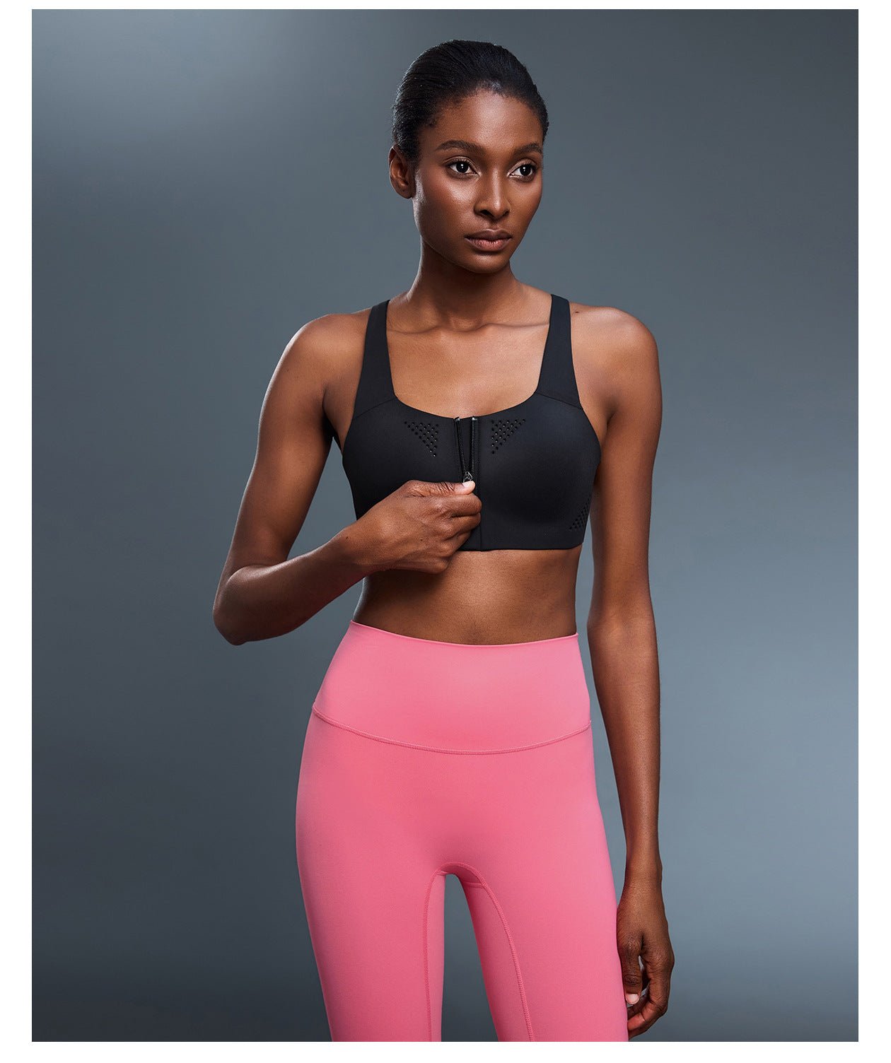 High - Impact Front - Zip Sports Bra for Women - WutongActive