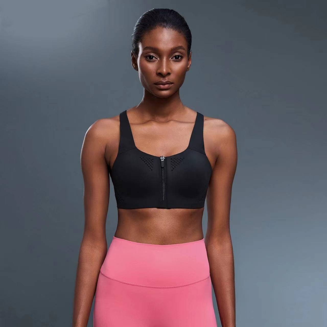 High - Impact Front - Zip Sports Bra for Women - WutongActive