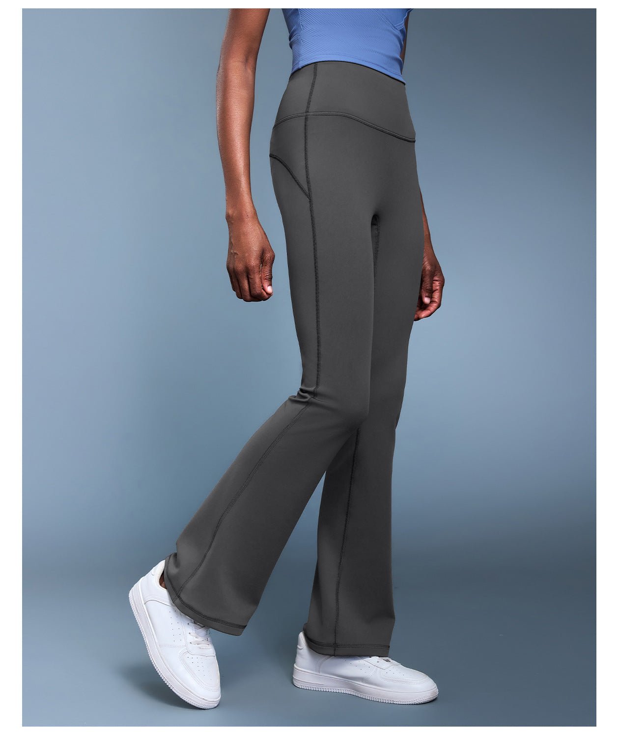 High - Waist Fleece Flared Yoga Pants for Women - Thermal - WutongActive