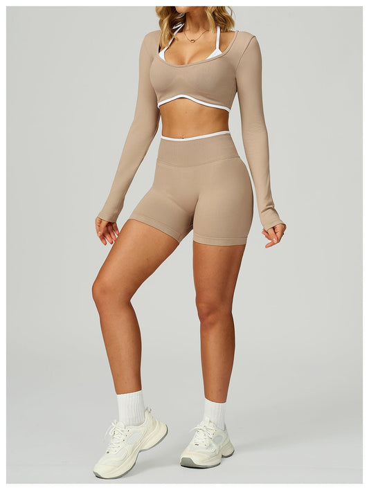 High - Waisted Tight - Fitting Workout Running Fitness Shorts for Women - WutongActive