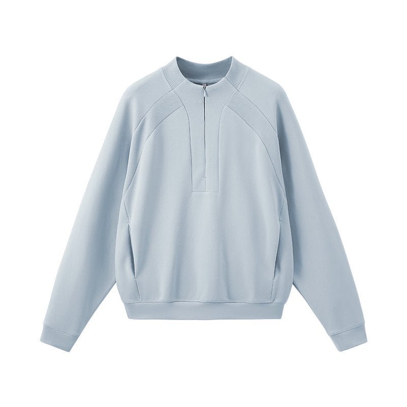 New autumn Lycra stretch half - zip comfortable warm sweatshirt - WutongActive