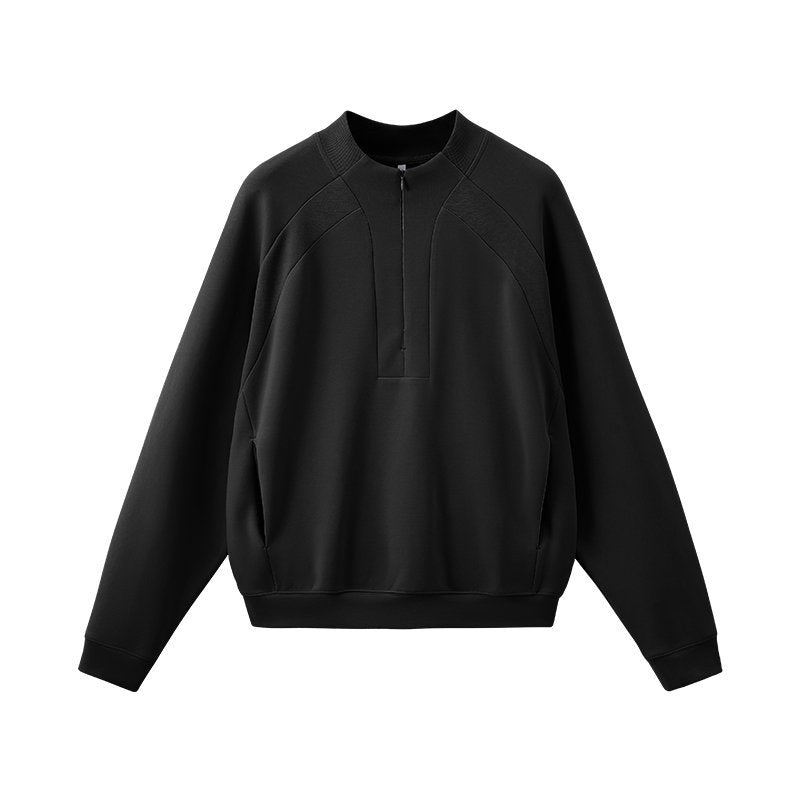 New autumn Lycra stretch half - zip comfortable warm sweatshirt - WutongActive