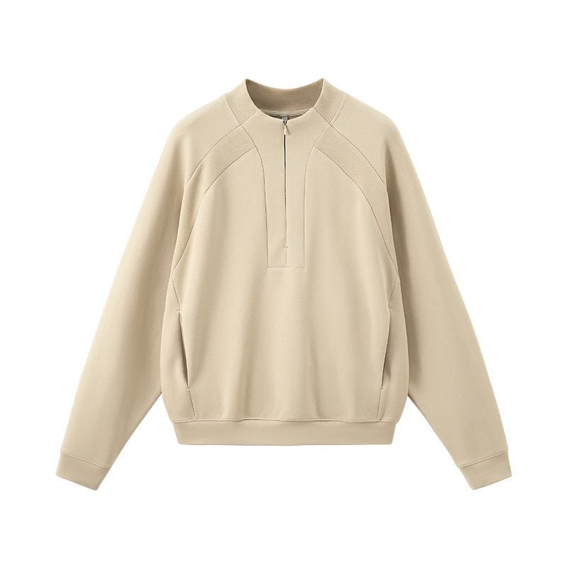 New autumn Lycra stretch half - zip comfortable warm sweatshirt - WutongActive