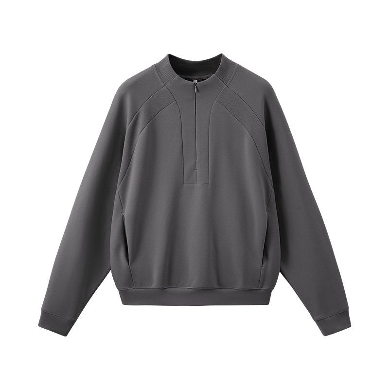 New autumn Lycra stretch half - zip comfortable warm sweatshirt - WutongActive