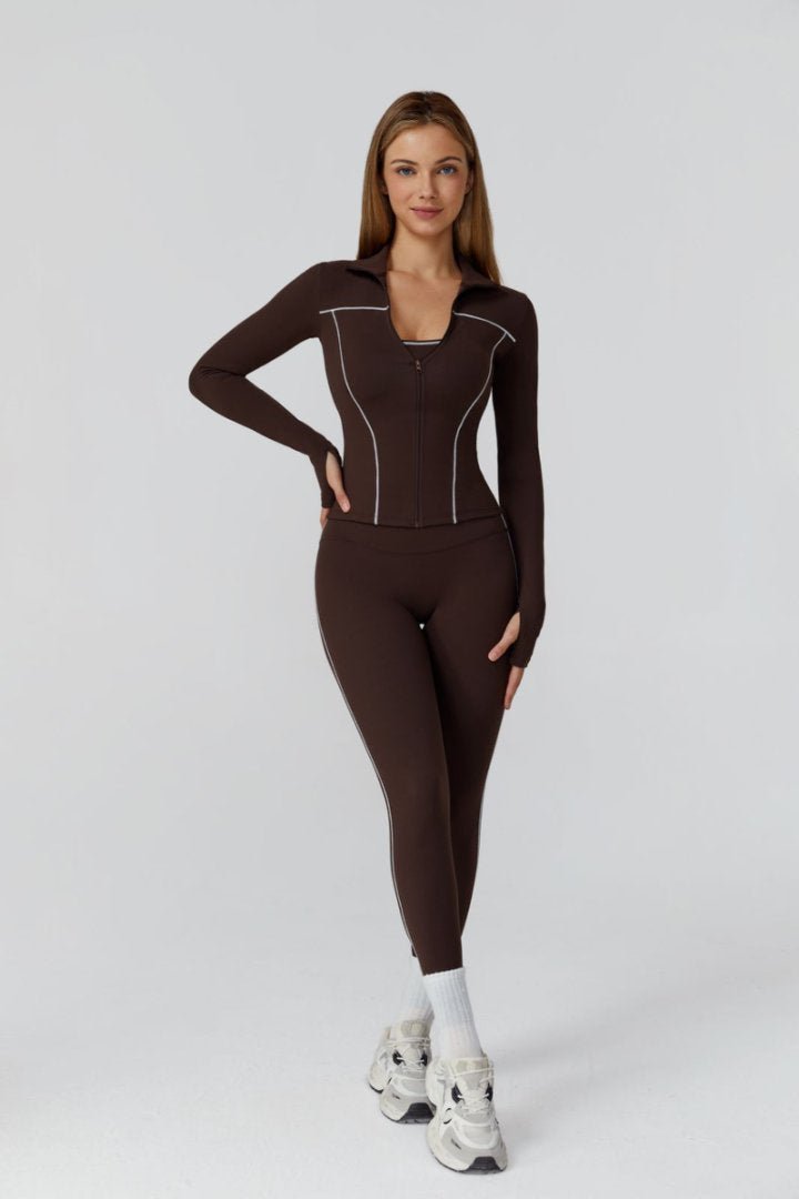 Outdoor Sports Tight Yoga Set（Jacket,Bra,Legging） - WutongActive