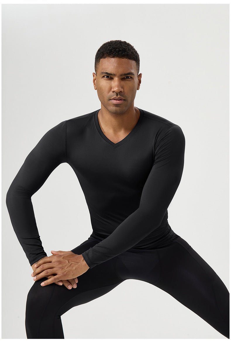 Quick Dry Athletic Shirt with V - Neck - WutongActive