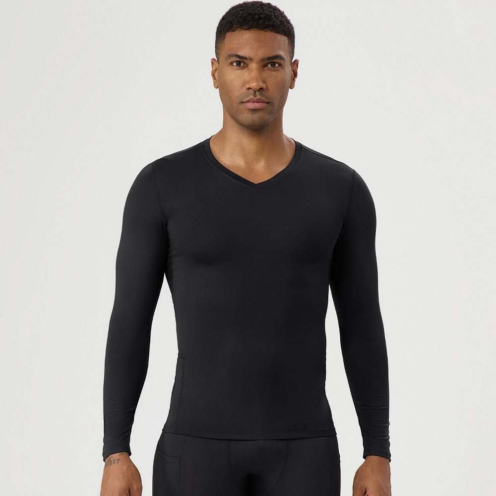 Quick Dry Athletic Shirt with V - Neck - WutongActive