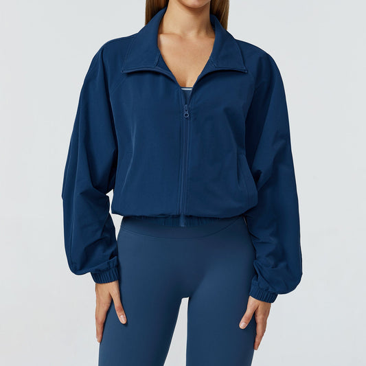 Quick - Dry Sports Jacket - Stand Collar Windproof Design for Women's Fitness - WutongActive