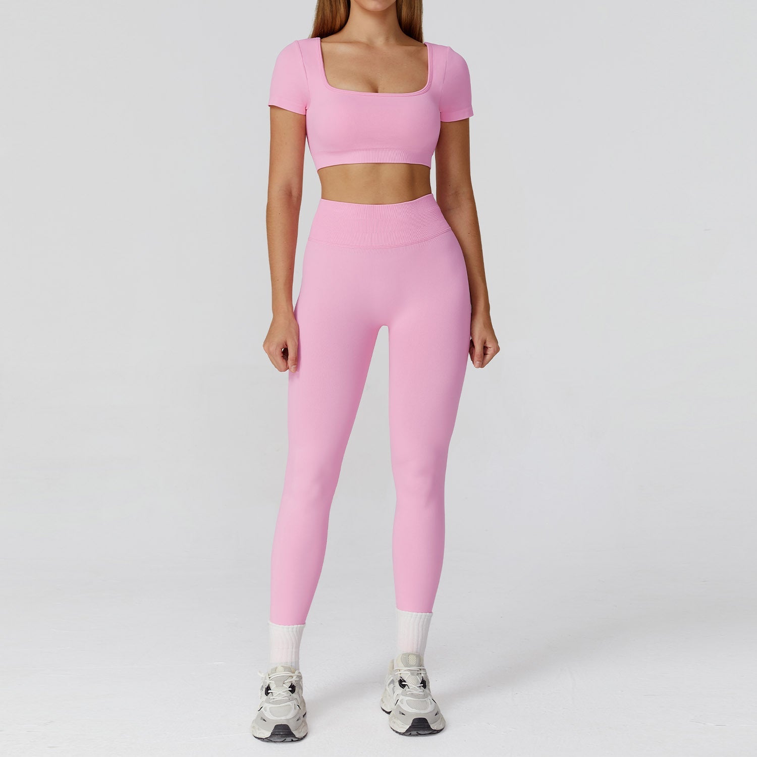 Seamless Yoga Set for Women: Hollow - Out Back - WutongActive