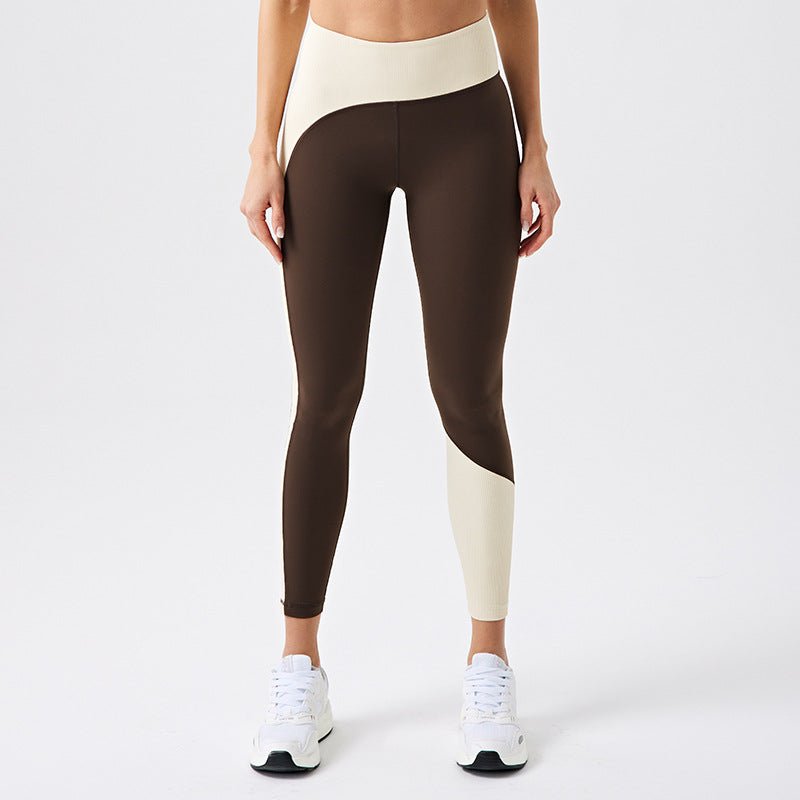 Slim - Fit Yoga Set - Color - Block Activewear with Built - in Bra for Women - WutongActive