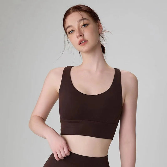 Sports Bra for Women + Naked Feel Racerback with Removable Cups - WutongActive
