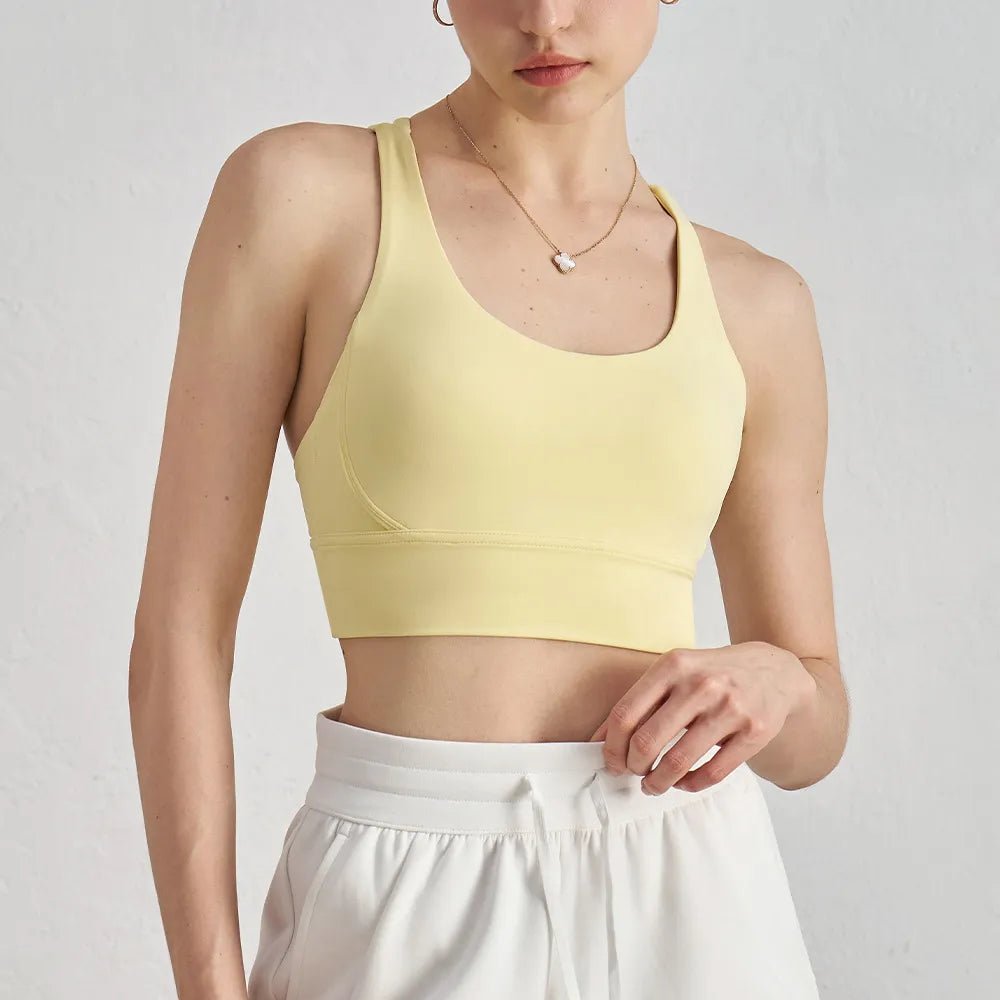 Sports Bra for Women + Naked Feel Racerback with Removable Cups - WutongActive