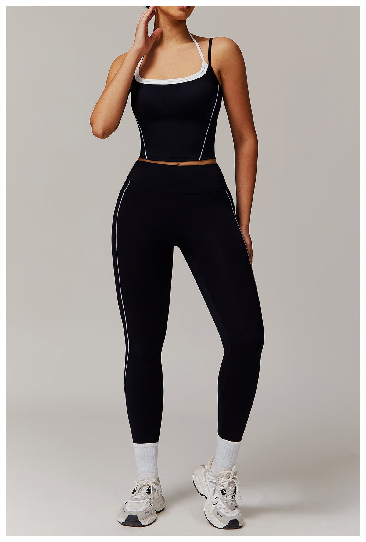TikTok Viral Yoga Outfit - Halter Neck & High - Waist Lounge Set - WutongActive