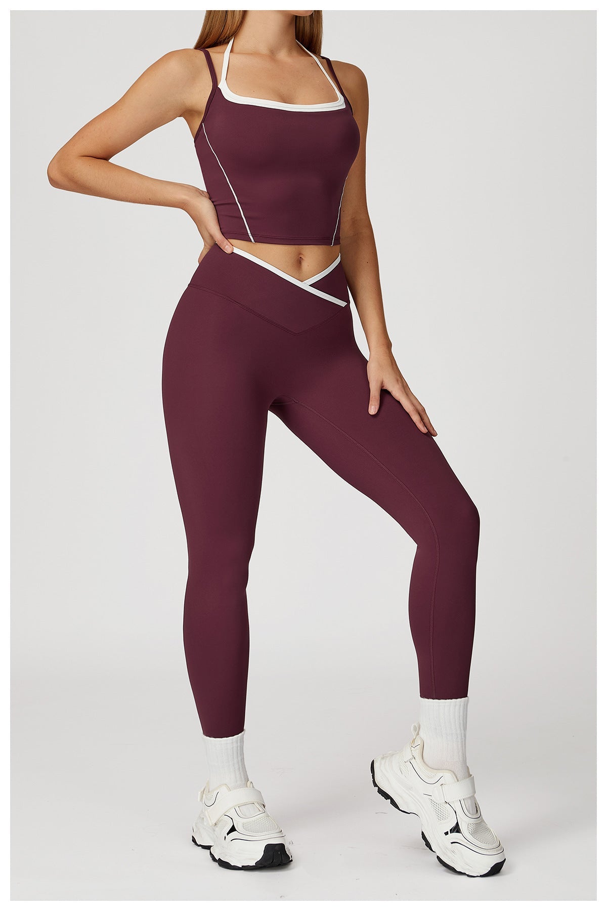 TikTok Viral Yoga Outfit - Halter Neck & High - Waist Lounge Set - WutongActive