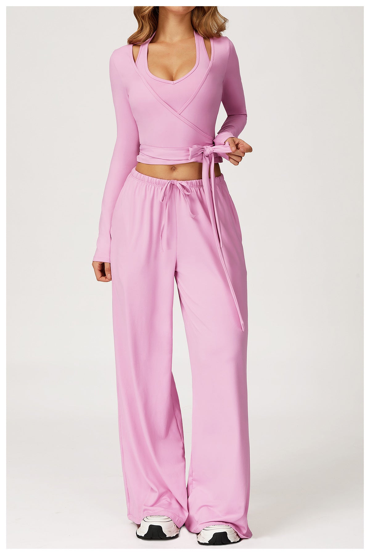 Women's Brushed Yoga Outfit - Sweat - Wicking Training Set - WutongActive