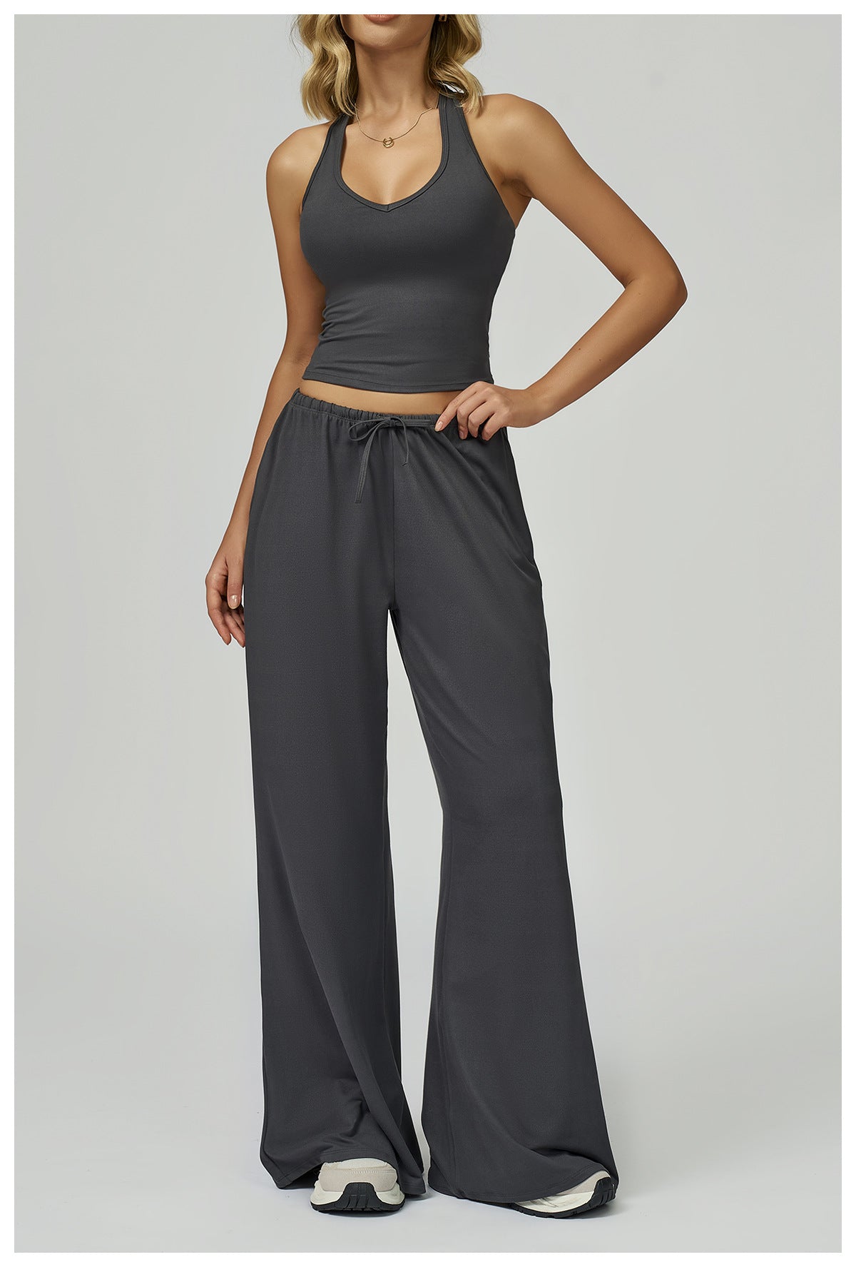Women's Brushed Yoga Outfit - Sweat - Wicking Training Set - WutongActive