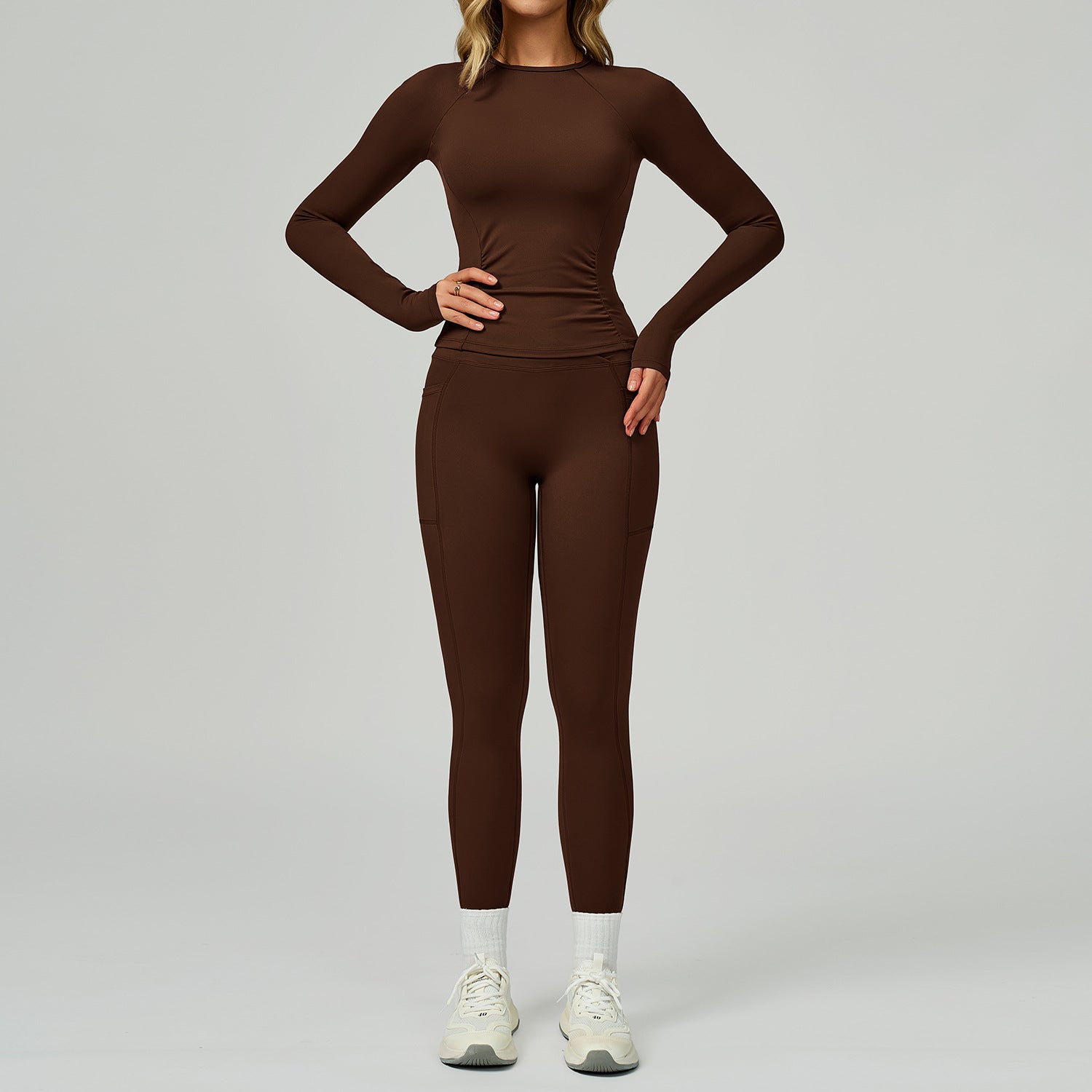 Women's High Waist Yoga Set - Naked - Feel Activewear for Training - WutongActive