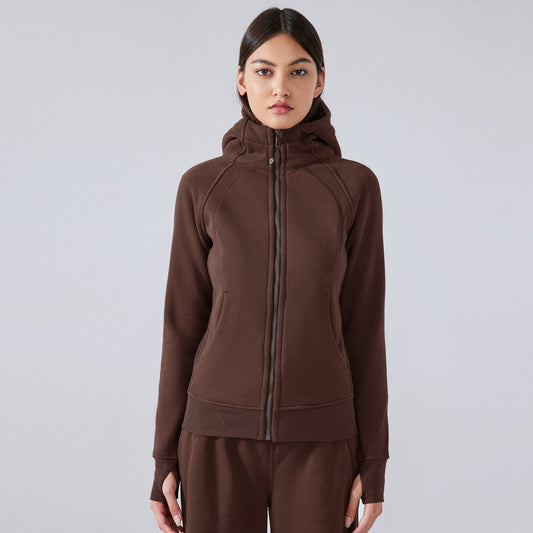 Women's New Thickened Warm Hooded Jacket for Outdoor Fitness - WutongActive