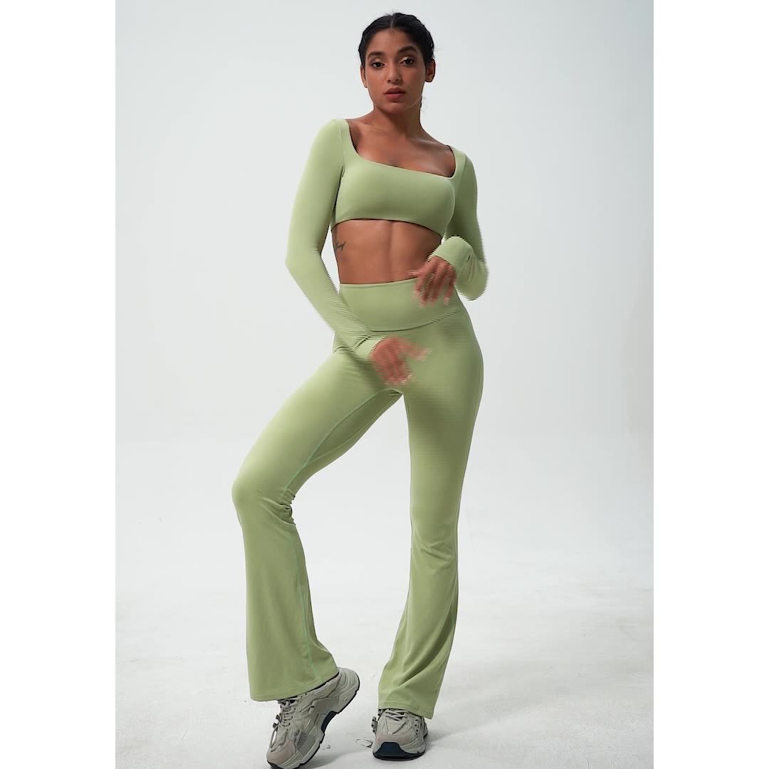 Women's Shockproof Yoga Set - Naked - Feel Quick - Dry Slim - Fit Sportswear for Autumn - WutongActive
