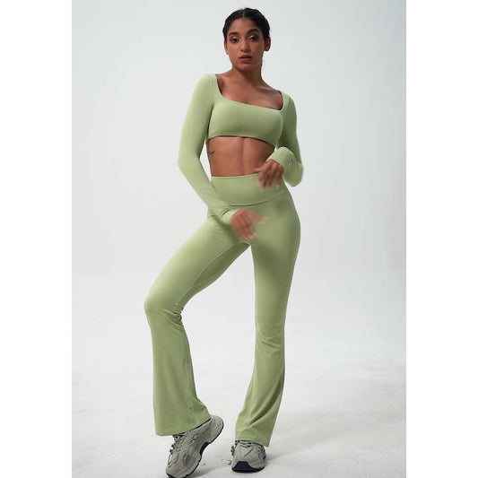 Women's Shockproof Yoga Set - Naked - Feel Quick - Dry Slim - Fit Sportswear for Autumn - WutongActive