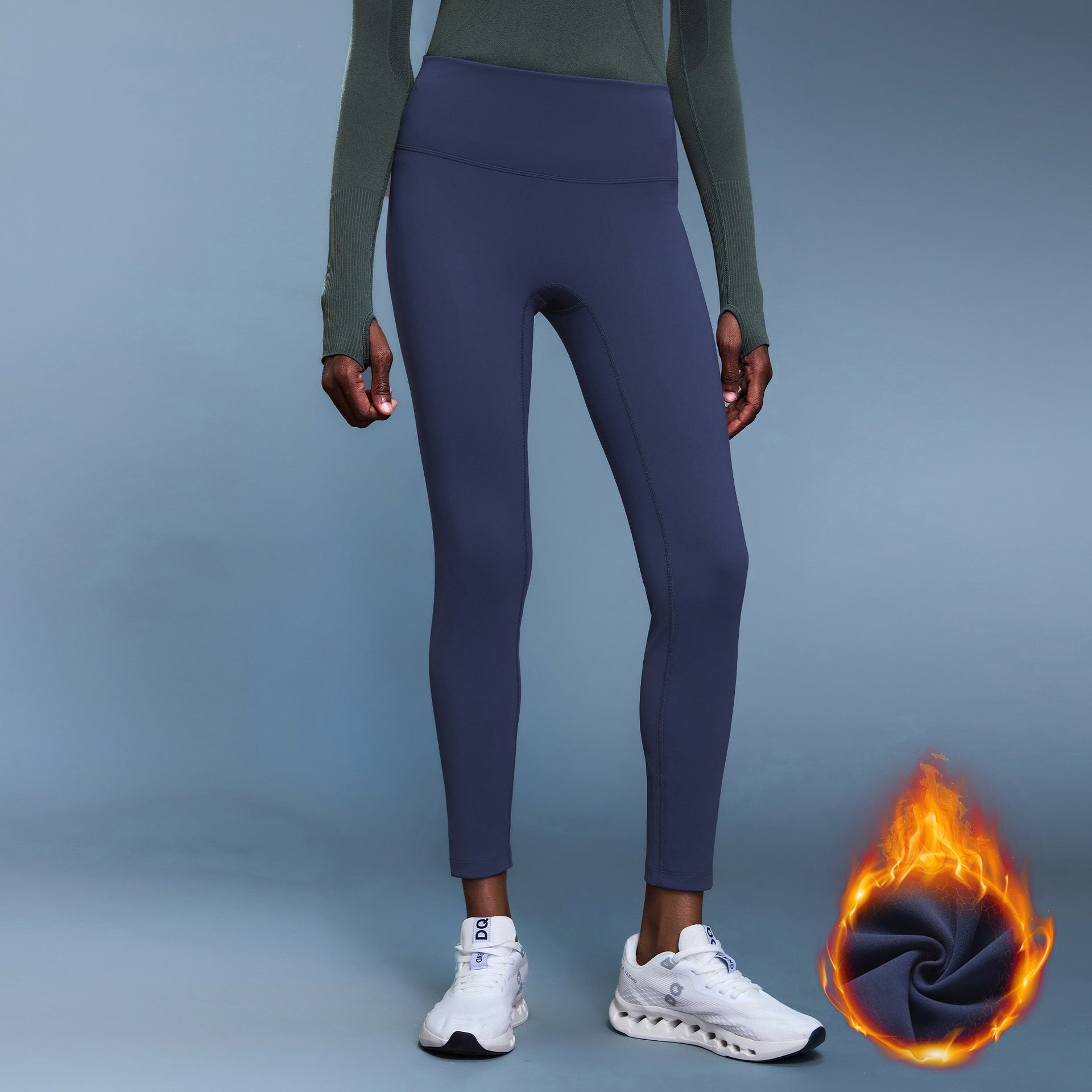 Women's Thermal Fleece High - Waist Yoga Pants - Outdoor Riding - WutongActive