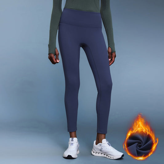 Women's Thermal Fleece High - Waist Yoga Pants - Outdoor Riding - WutongActive