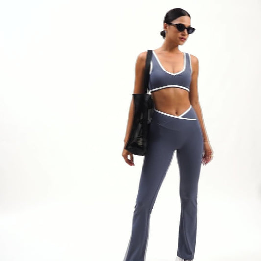 Women's Workout Set - Cross - Back Yoga Suit for Gym & Running - WutongActive