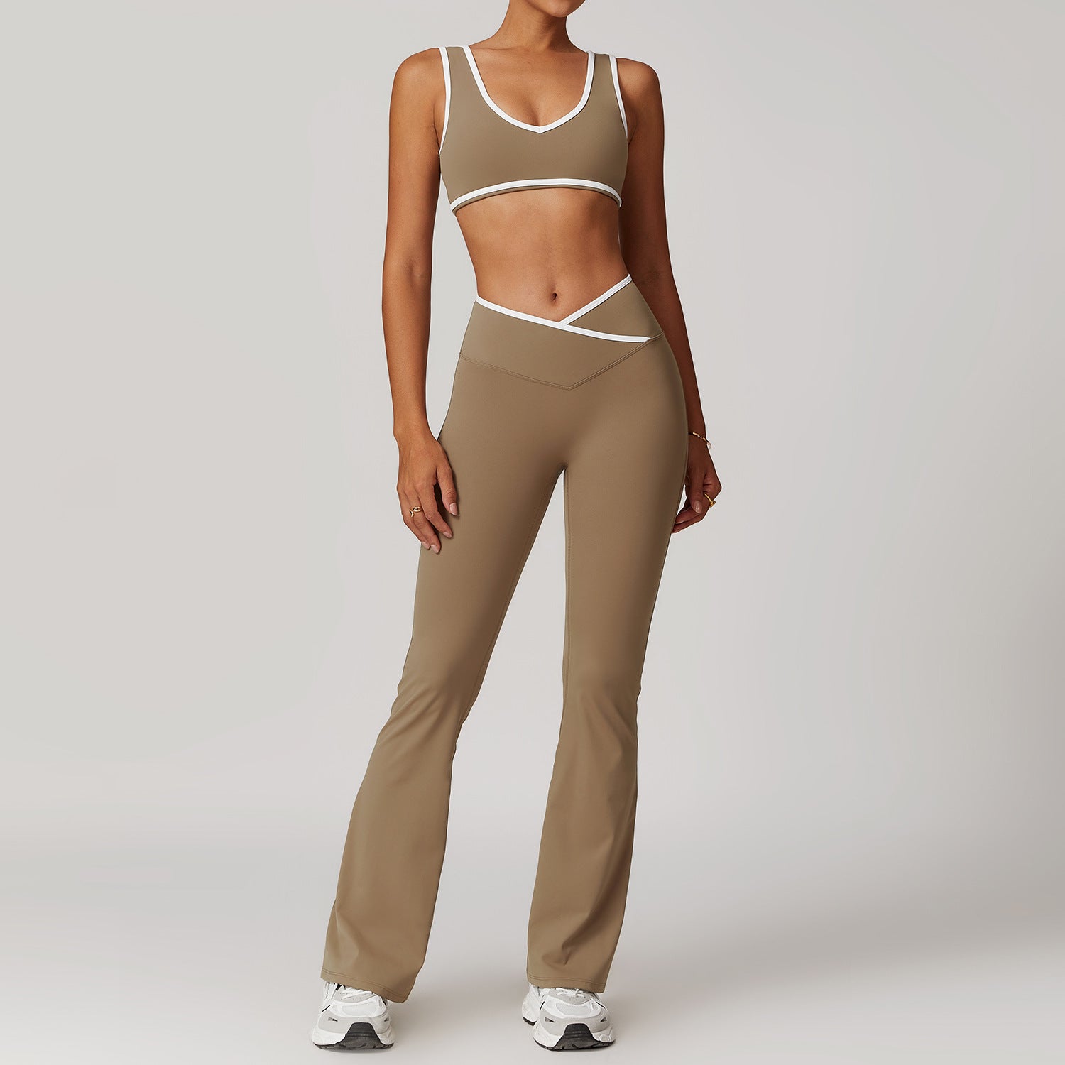 Women's Workout Set - Cross - Back Yoga Suit for Gym & Running - WutongActive